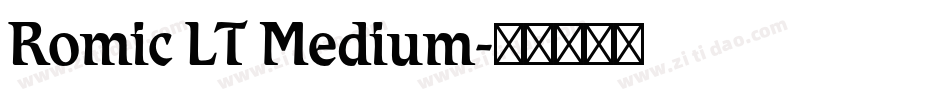 Romic LT Medium字体转换